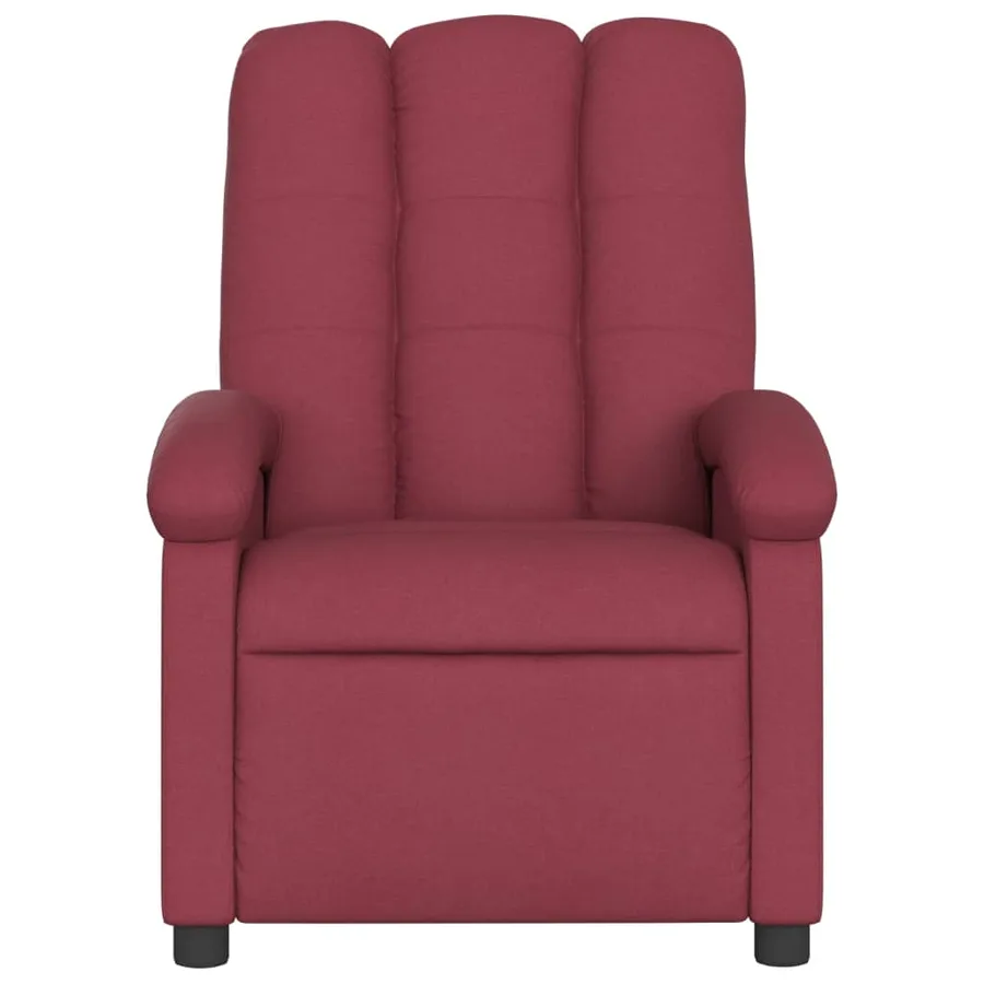 Fauteuil inclinable Rouge bordeaux Tissu - 3