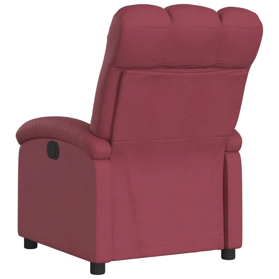 Fauteuil inclinable Rouge bordeaux Tissu - 5