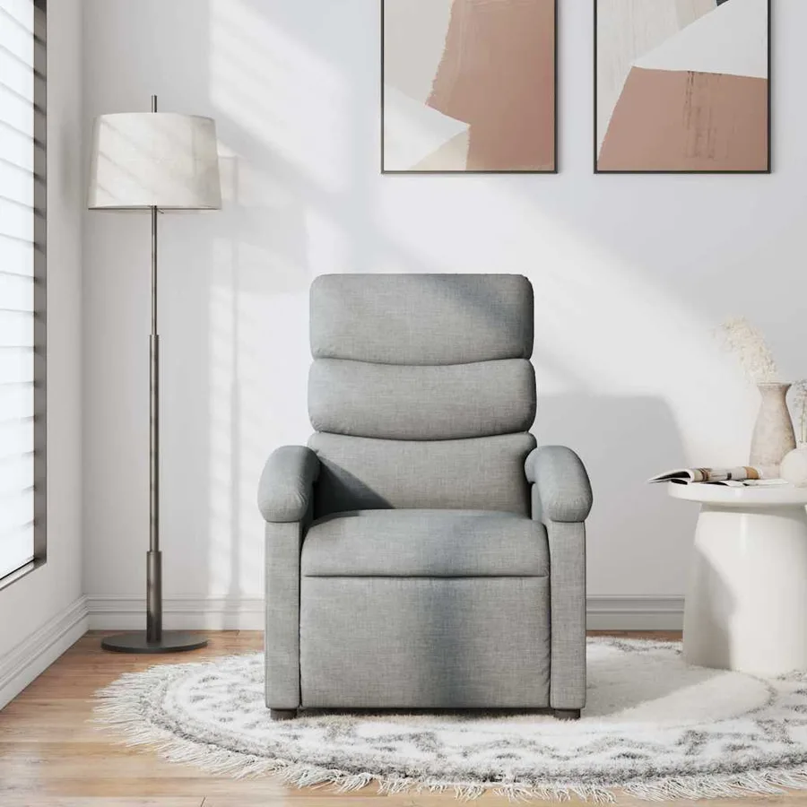 Fauteuil inclinable Gris clair Tissu - 3