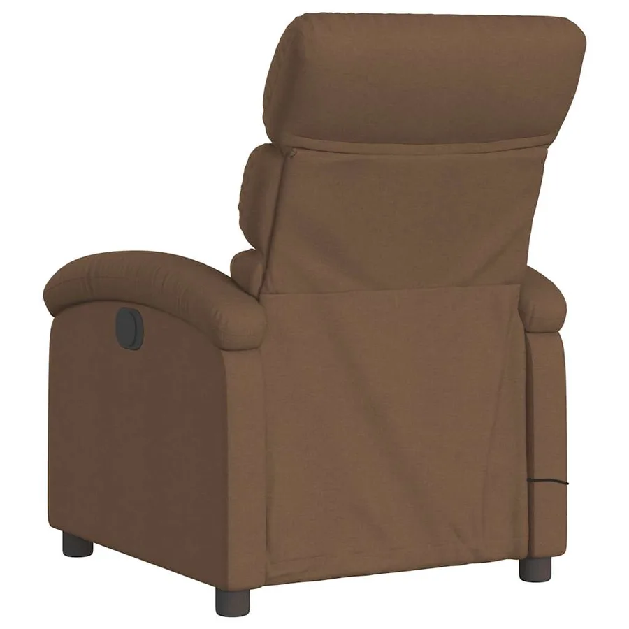 Fauteuil de massage inclinable Marron Tissu - 6