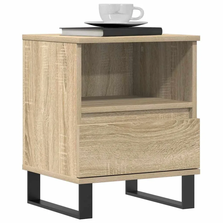 Tables de chevet 2 pcs chêne sonoma 40x35x50 cm bois ingénierie - 9
