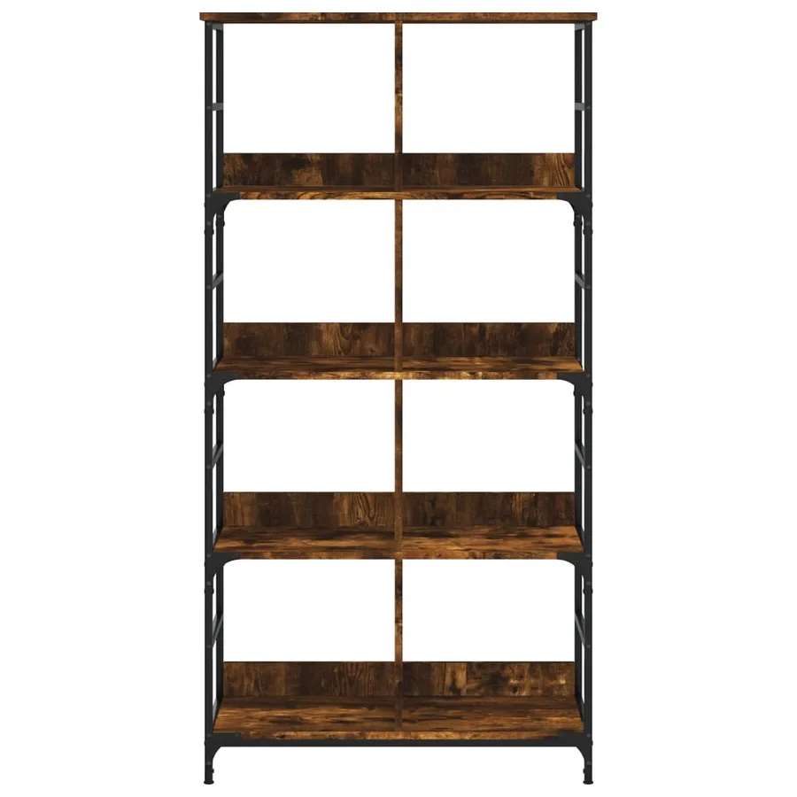 Bibliothèque chêne fumé 78,5x33x153 cm bois d'ingénierie - 4