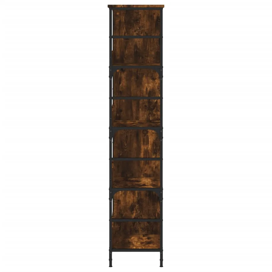 Bibliothèque chêne fumé 78,5x33x153 cm bois d'ingénierie - 5