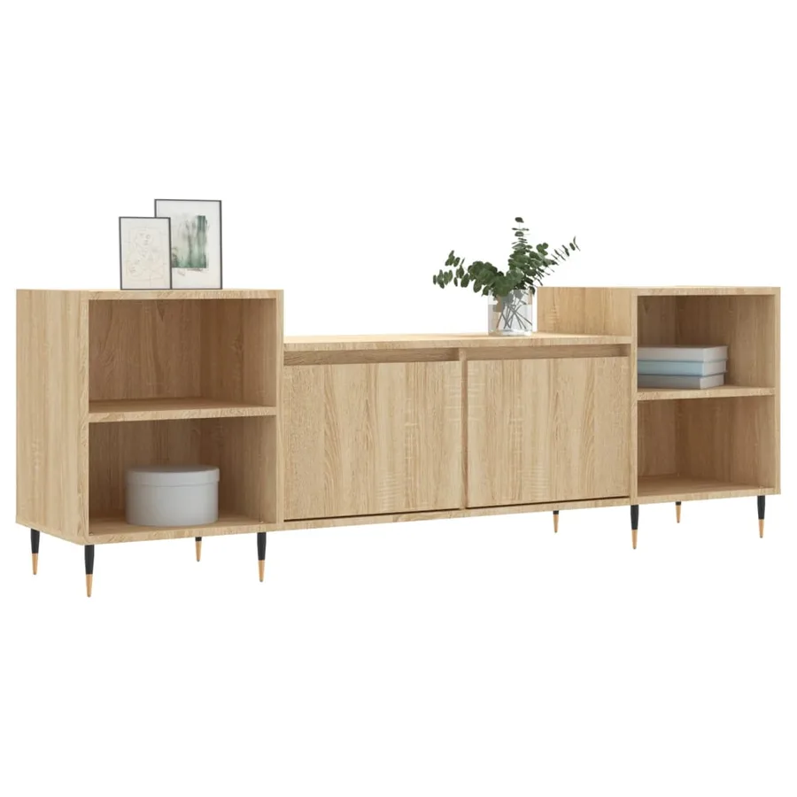 Meuble TV Chêne sonoma 160x35x55 cm Bois d'ingénierie - 3
