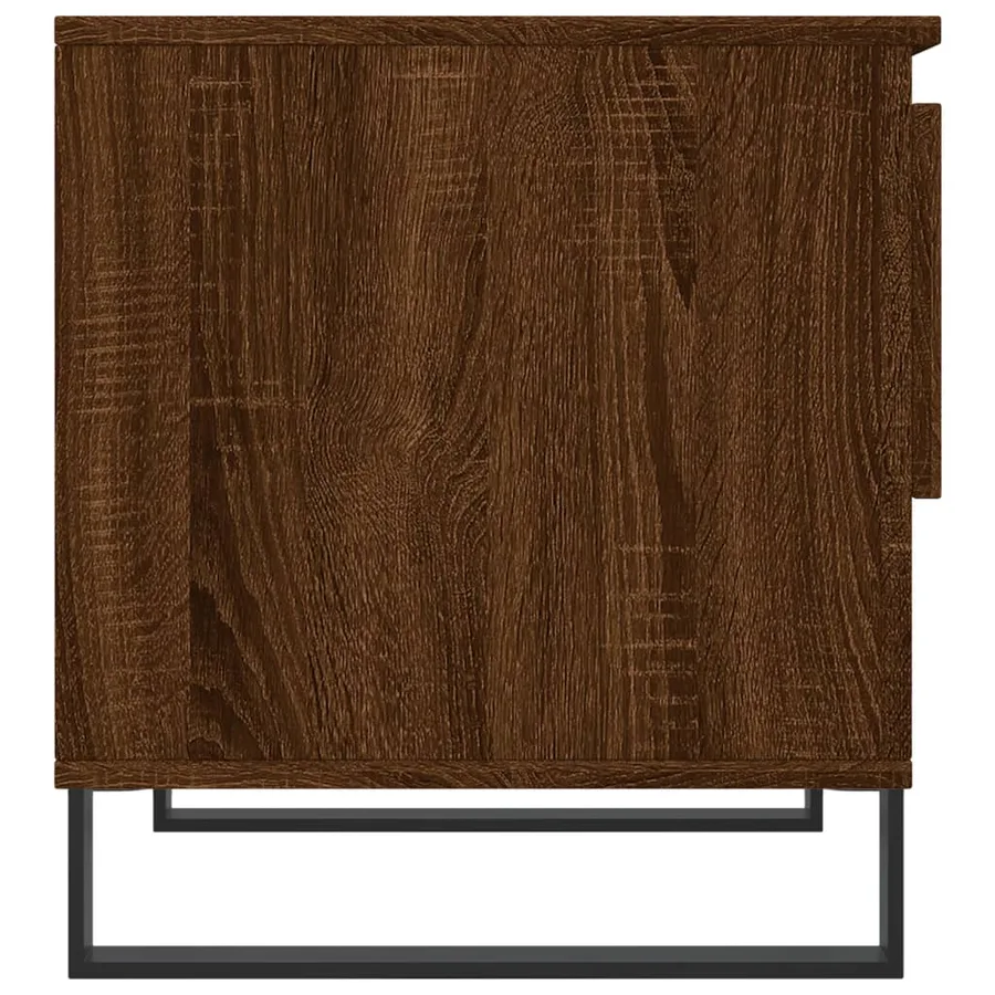 Tables basses 2 pcs chêne marron 50x46x50 cm bois d'ingénierie - 8