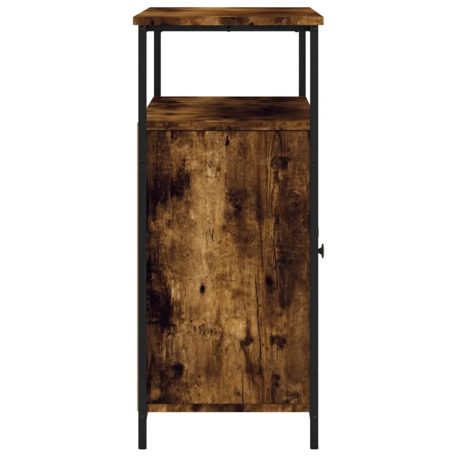 Buffet chêne fumé 100x35x80 cm bois d'ingénierie - 7