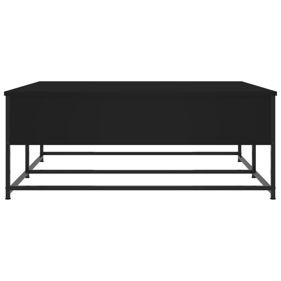Table basse noir 100x99x40 cm bois d'ingénierie - 7