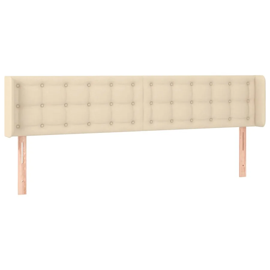 Tête de lit à LED Crème 163x16x78/88 cm Tissu - 3