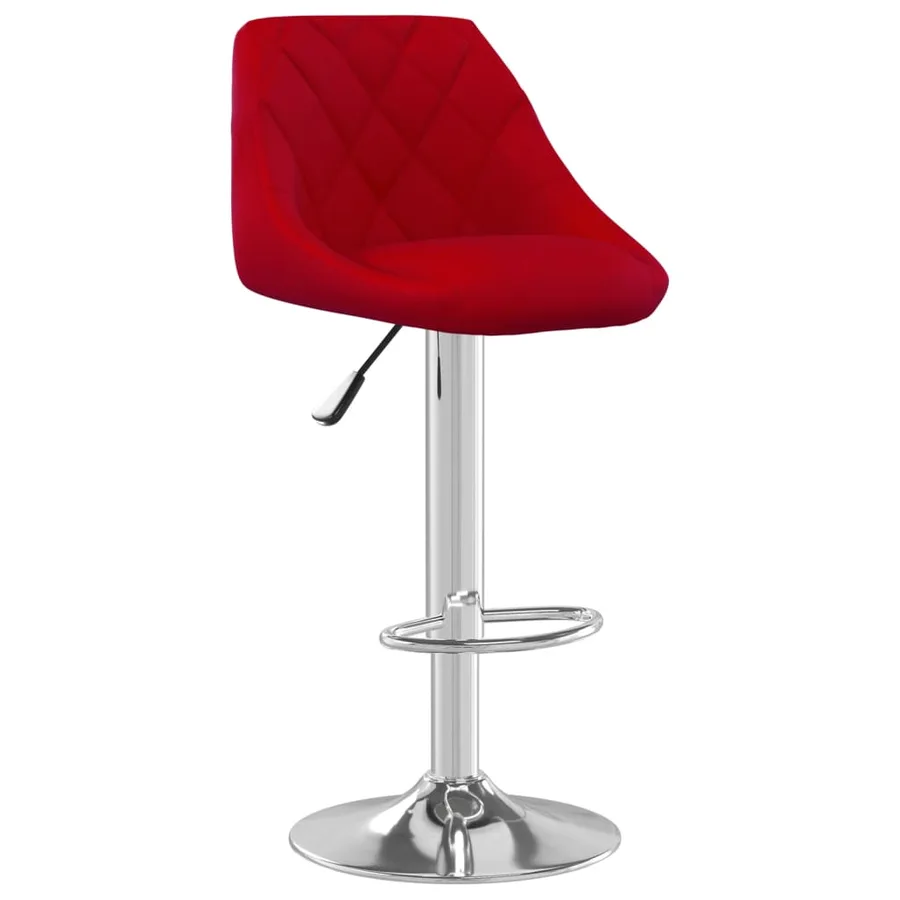 Tabouret de bar Rouge bordeaux Velours - 2