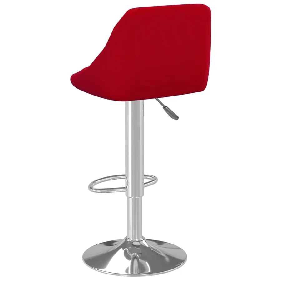 Tabouret de bar Rouge bordeaux Velours - 5