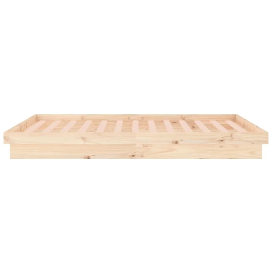 Cadre de lit à LED sans matelas 200x200 cm bois massif - 8
