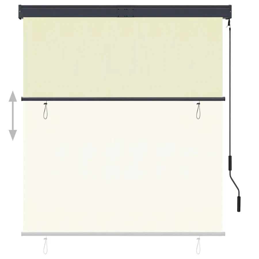 Store roulant d'extérieur 140 x 250 cm Crème - 3