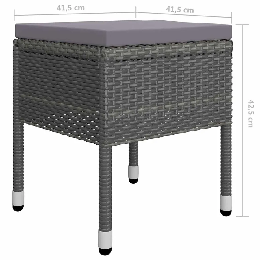 Ensemble à manger de jardin 5 pcs Gris - 11