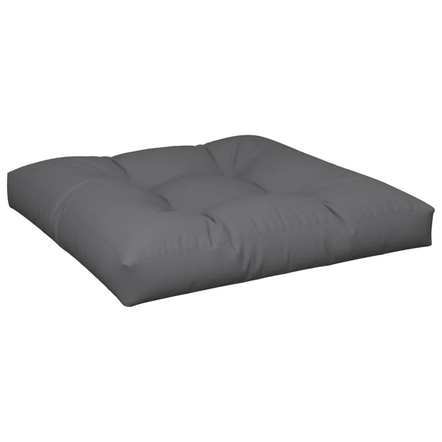 Coussin de palette anthracite 80x80x12 cm tissu - 2
