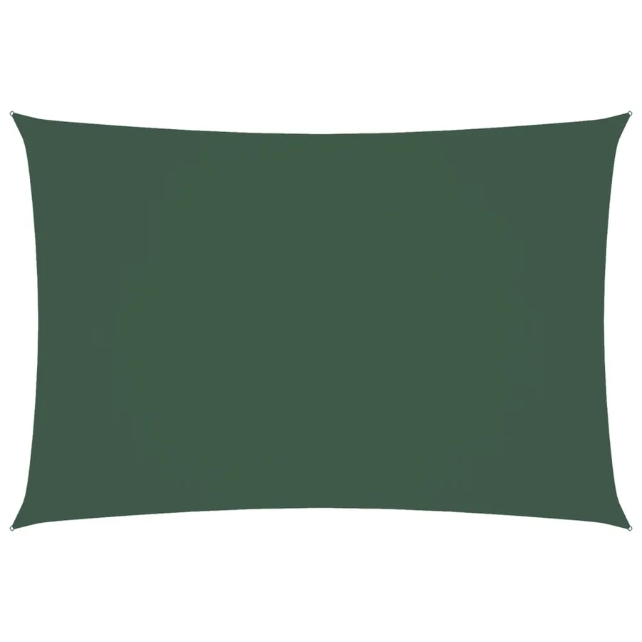 Voile de parasol tissu oxford rectangulaire 2,5x4,5m vert foncé - 2