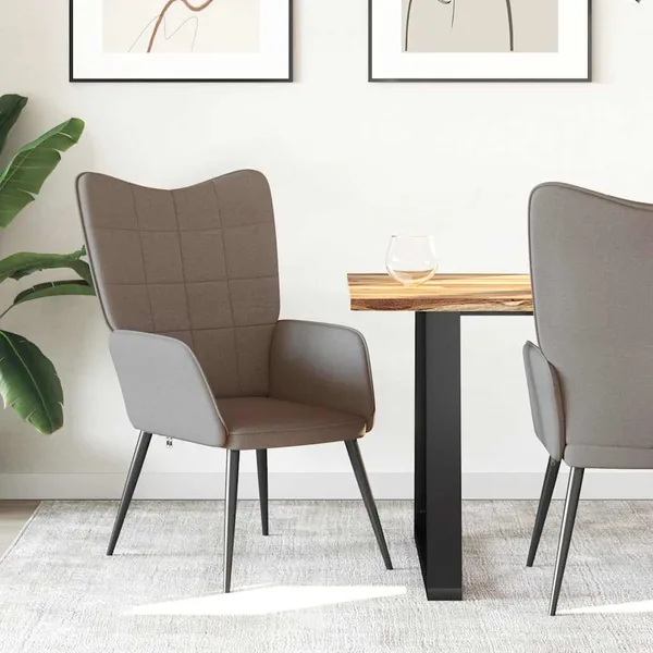 Chaise de relaxation Taupe Tissu