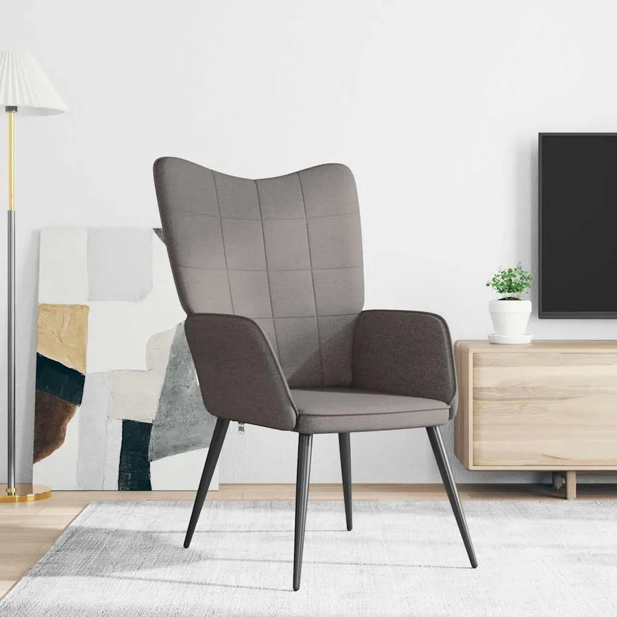 Chaise de relaxation Taupe Tissu - 3