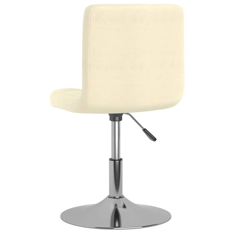 Tabouret de bar pivotant Crème Tissu - 5