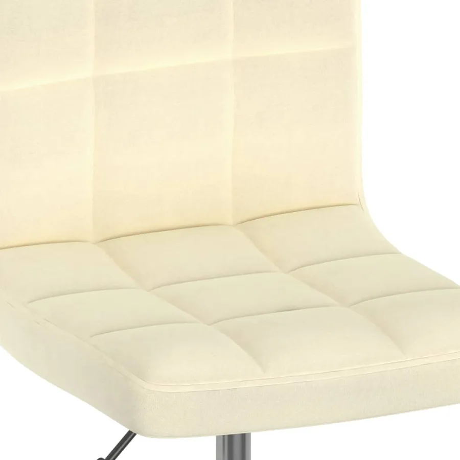 Tabouret de bar pivotant Crème Tissu - 6