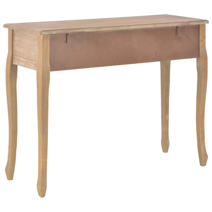 Table de console et coiffeuse avec 3 tiroirs Marron - 5