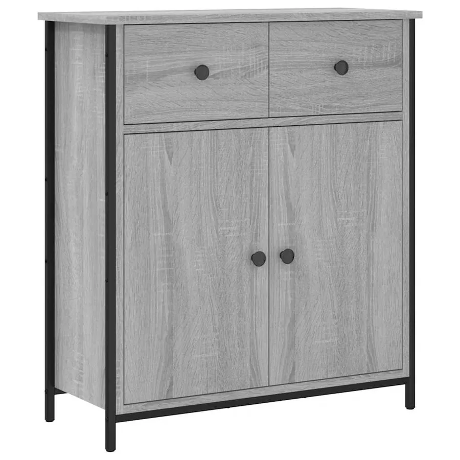 Buffet sonoma gris 70x30x80 cm bois d'ingénierie - 2