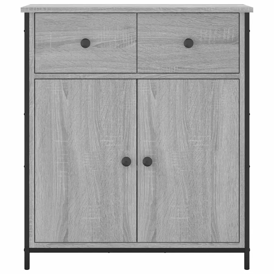Buffet sonoma gris 70x30x80 cm bois d'ingénierie - 6