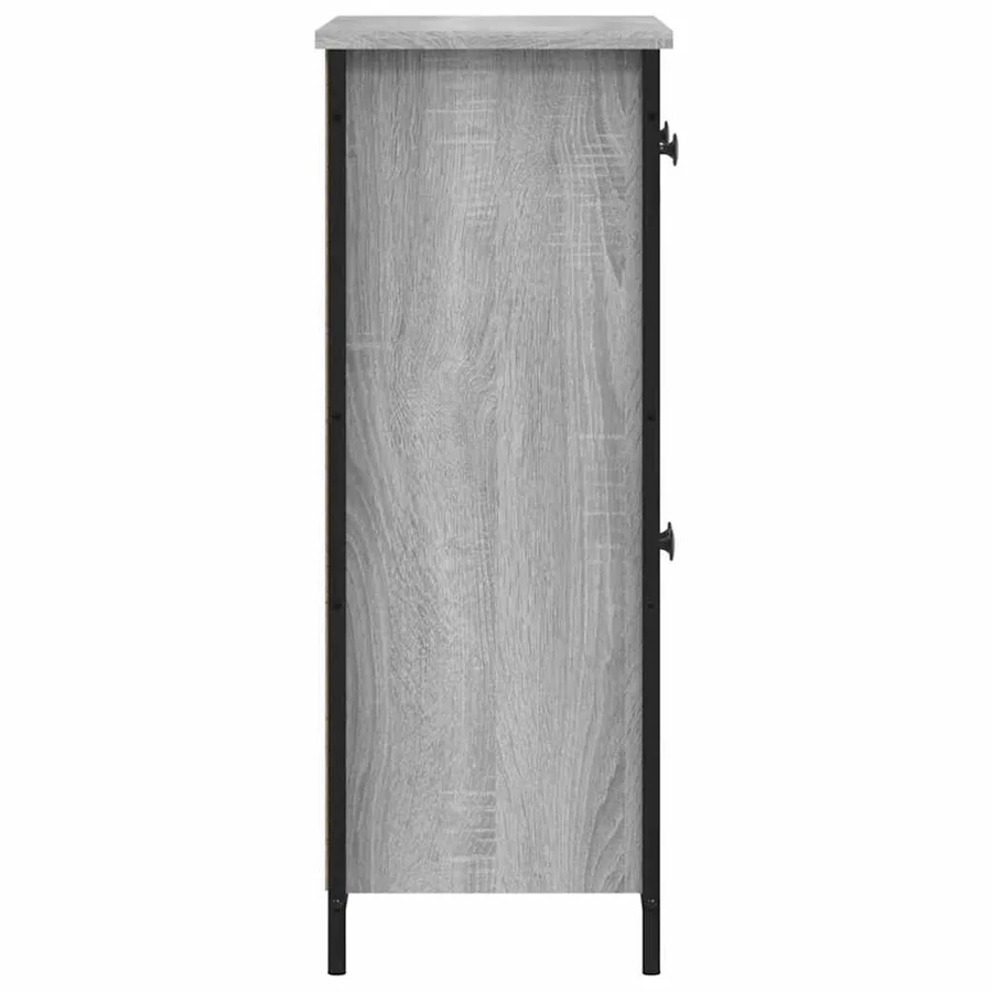 Buffet sonoma gris 70x30x80 cm bois d'ingénierie - 7