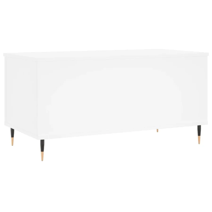 Table basse Blanc 90x44,5x45 cm Bois d'ingénierie - 5