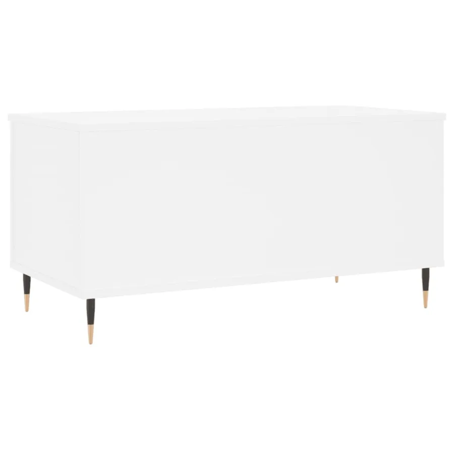 Table basse Blanc 90x44,5x45 cm Bois d'ingénierie - 8
