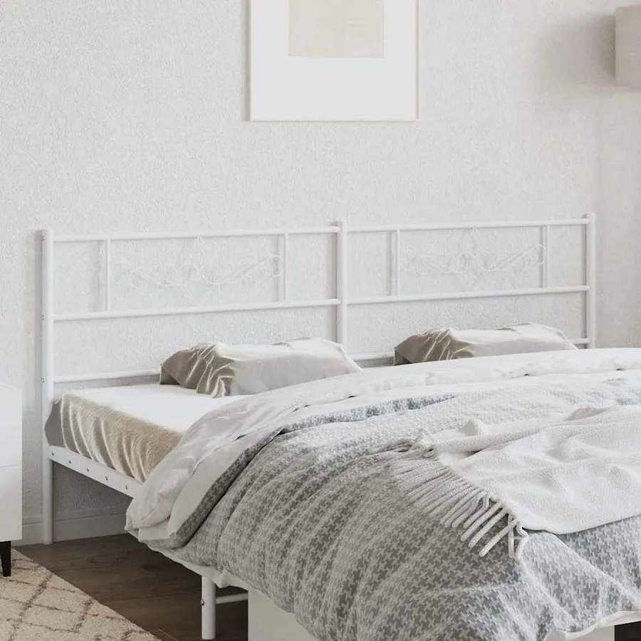 Tête de lit de remplacement métal blanc 200 cm
