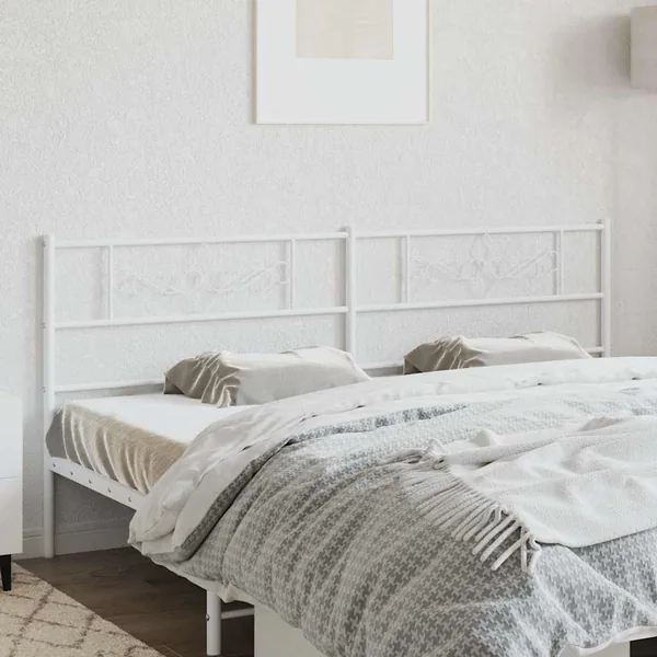 Tête de lit de remplacement métal blanc 200 cm