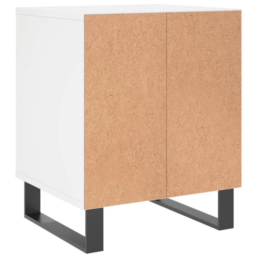 Tables de chevet 2 pcs blanc 40x35x50 cm bois d’ingénierie - 7