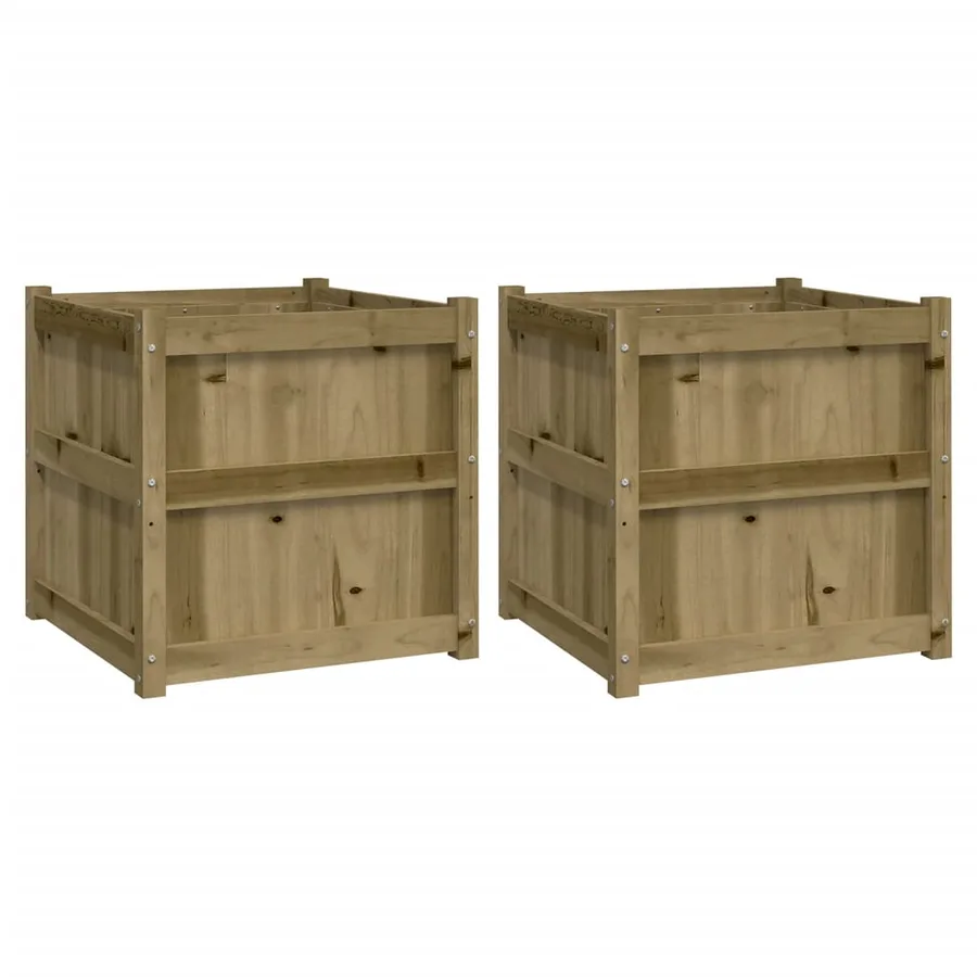 Jardinières 2 pcs bois de pin imprégné - 2