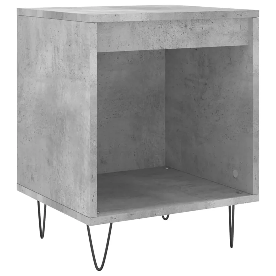 Tables de chevet 2 pcs gris béton 40x35x50 cm bois d’ingénierie - 4