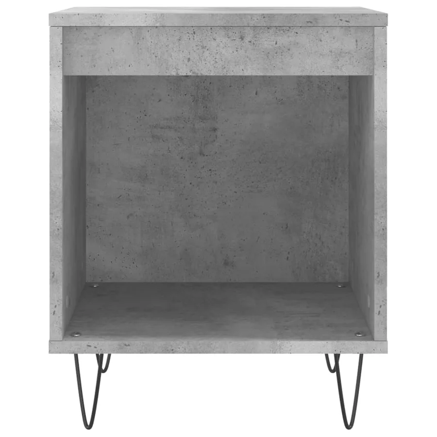 Tables de chevet 2 pcs gris béton 40x35x50 cm bois d’ingénierie - 5