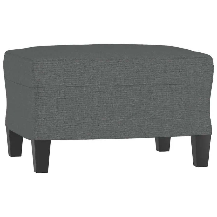 Canapé à 3 places avec repose-pieds Gris foncé 180 cm Tissu - 5