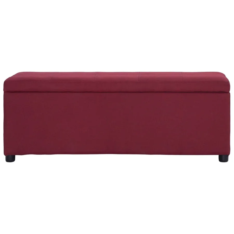 Banc avec compartiment de rangement 116 cm Bordeaux Polyester - 2
