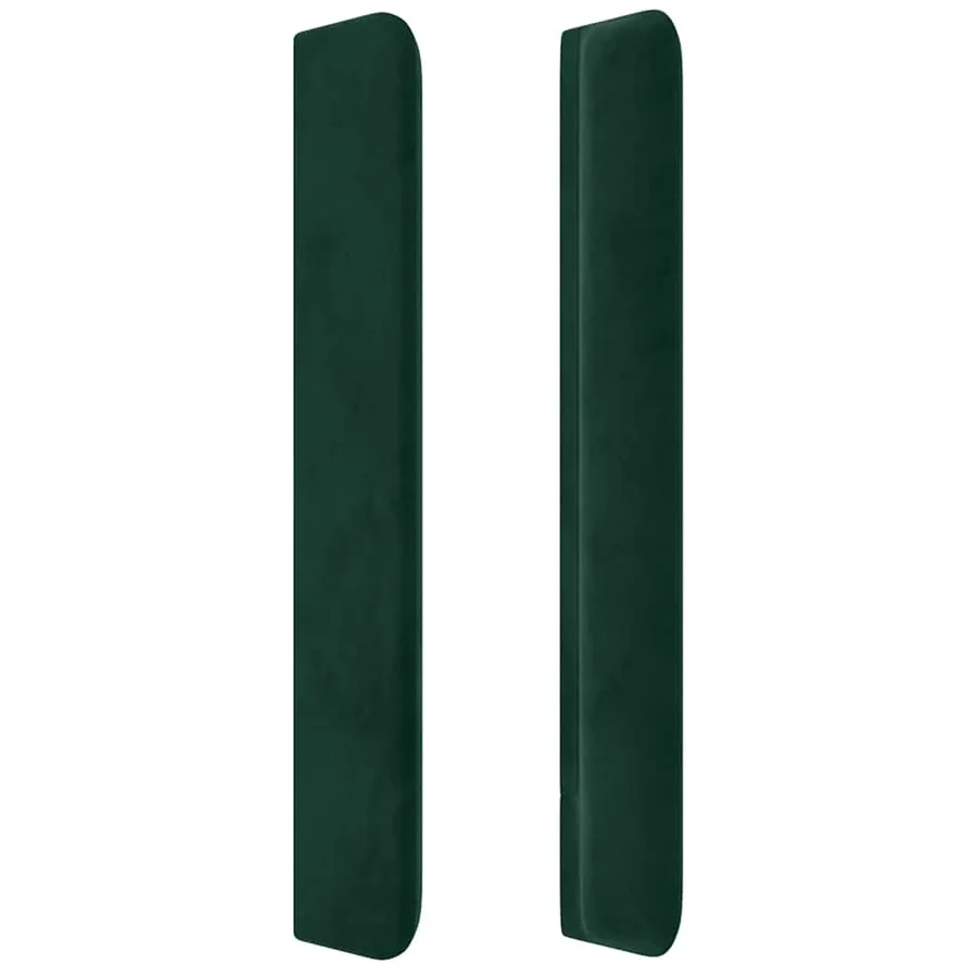 Tête de lit avec oreilles Vert foncé 163x16x118/128 cm Velours - 4