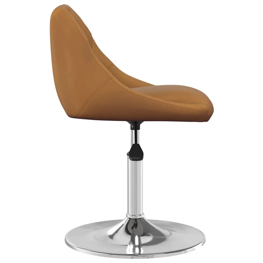 Chaises à manger pivotantes lot de 4 Marron Velours - 4