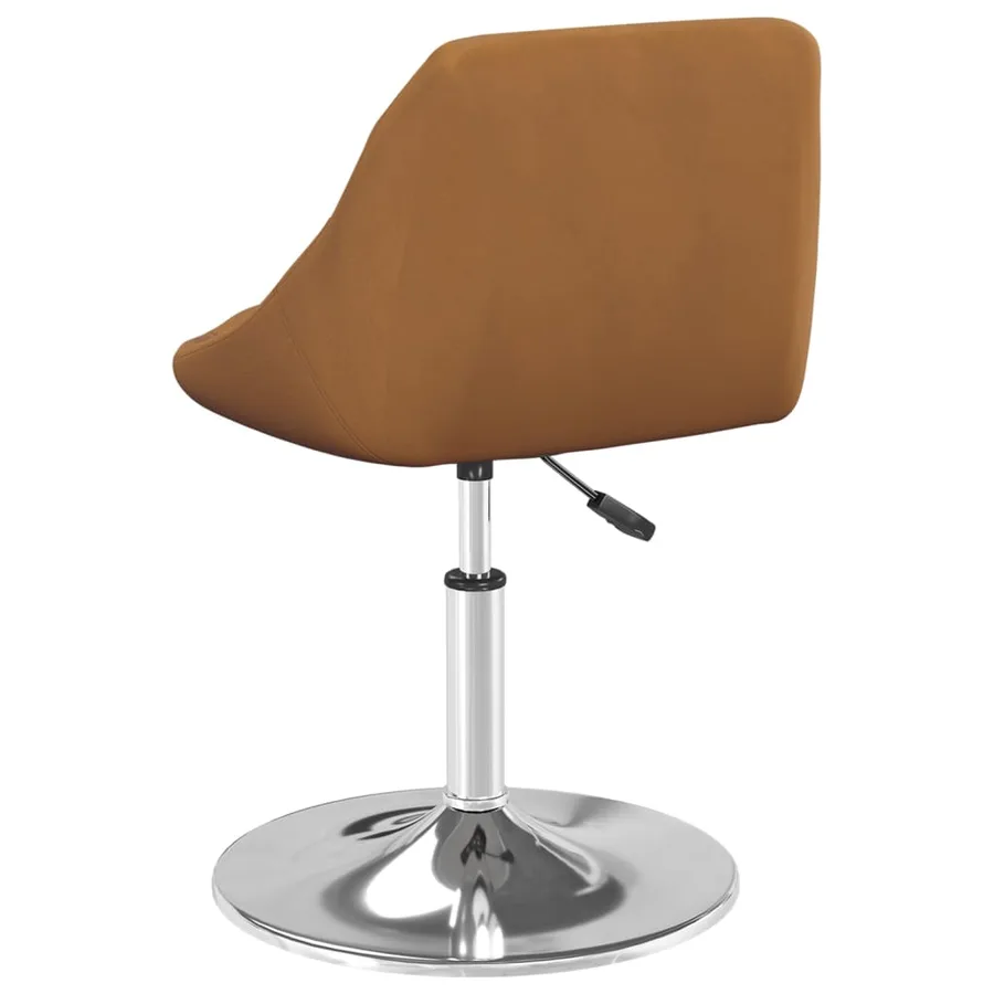 Chaises à manger pivotantes lot de 4 Marron Velours - 5