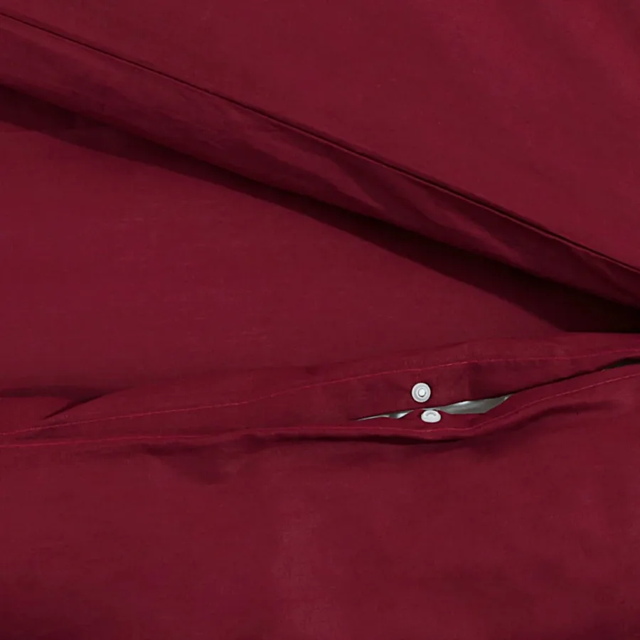 Ensemble de housse de couette Bordeaux 220x240 cm Microfibre - 7