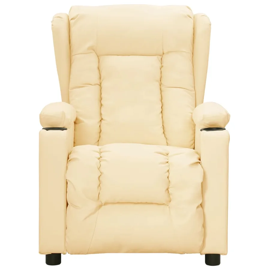 Fauteuil inclinable électrique Crème Similicuir - 3