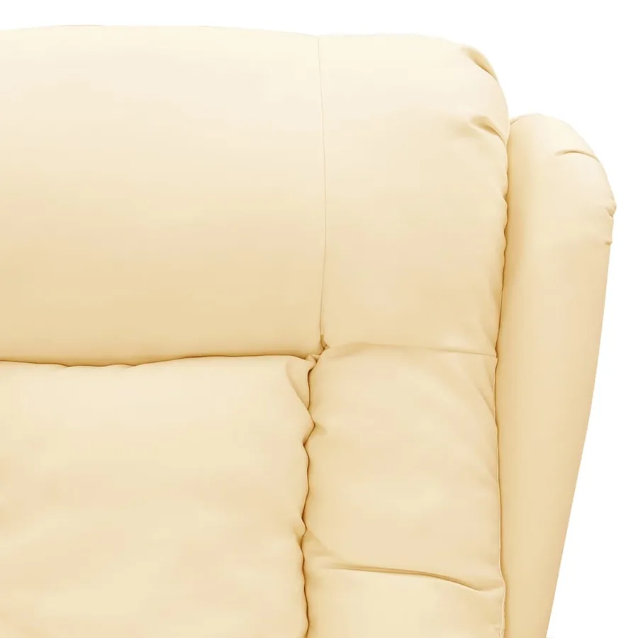Fauteuil inclinable électrique Crème Similicuir - 6