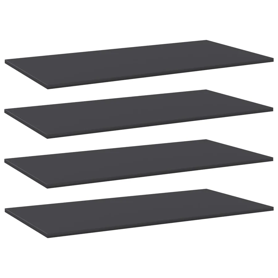 Panneaux de bibliothèque 4 pcs Gris 100x50x1,5 cm Aggloméré