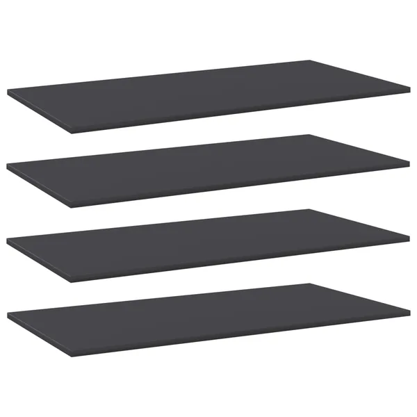 Panneaux de bibliothèque 4 pcs Gris 100x50x1,5 cm Aggloméré