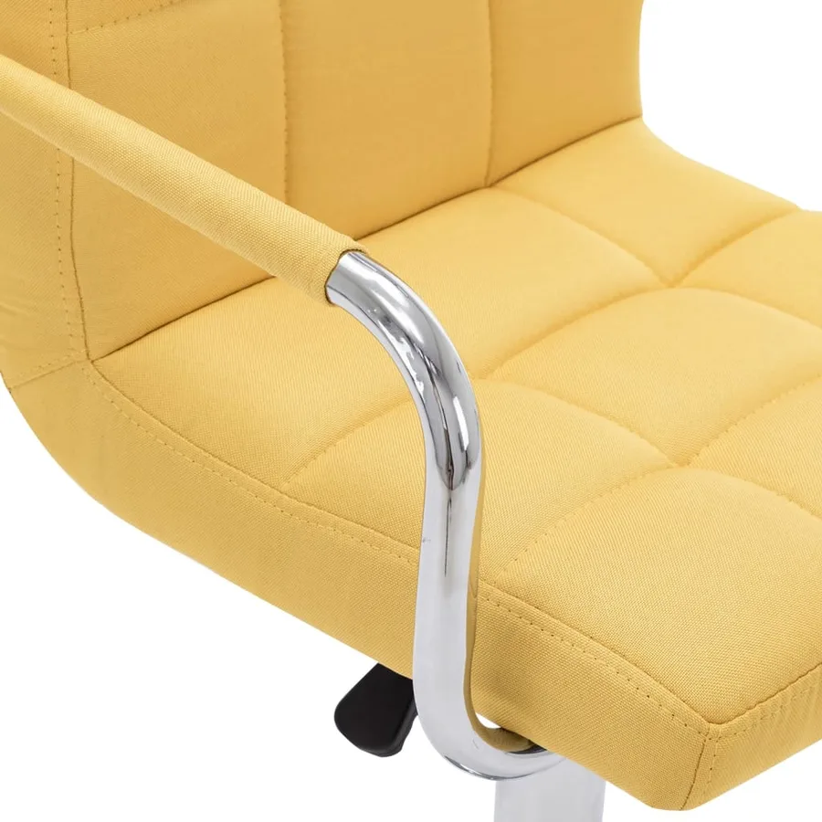 Chaises de bar lot de 2 jaune tissu - 7