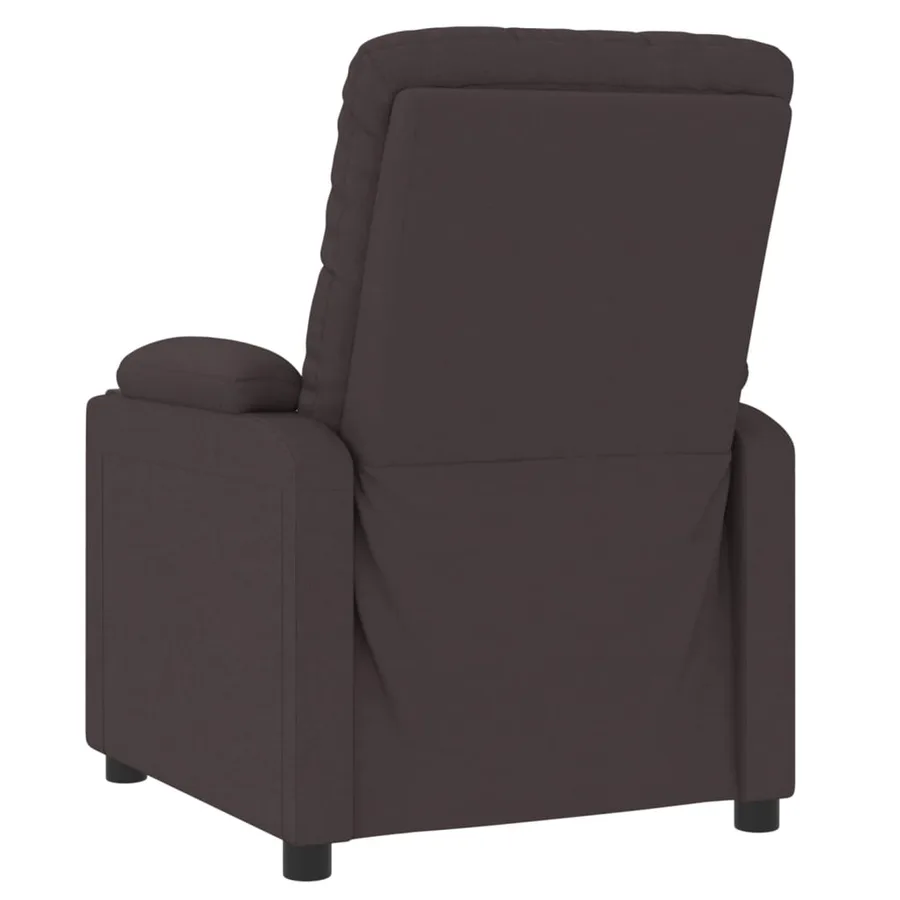Fauteuil inclinable électrique Marron foncé Tissu - 6