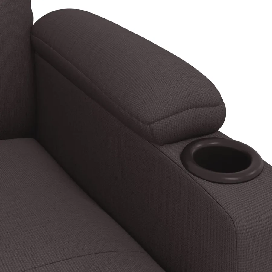 Fauteuil inclinable électrique Marron foncé Tissu - 8