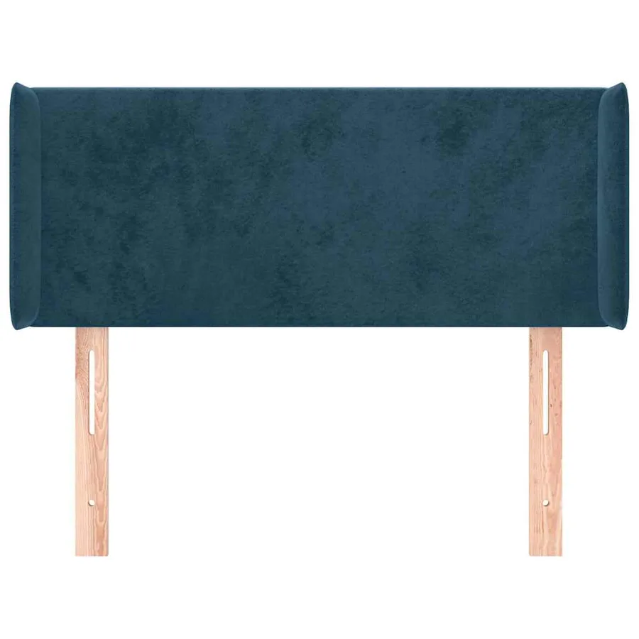 Tête de lit avec oreilles Bleu Foncé 83x16x78/88 cm Velours - 3