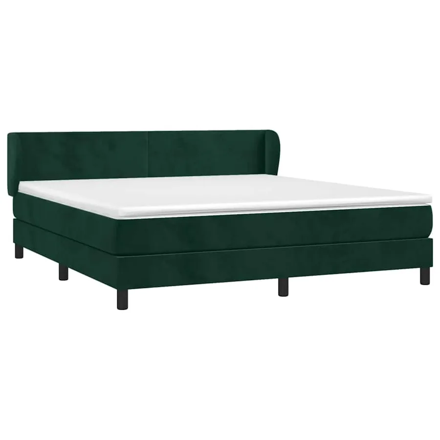 Sommier à lattes de lit et matelas Vert foncé 180x200cm Velours - 3